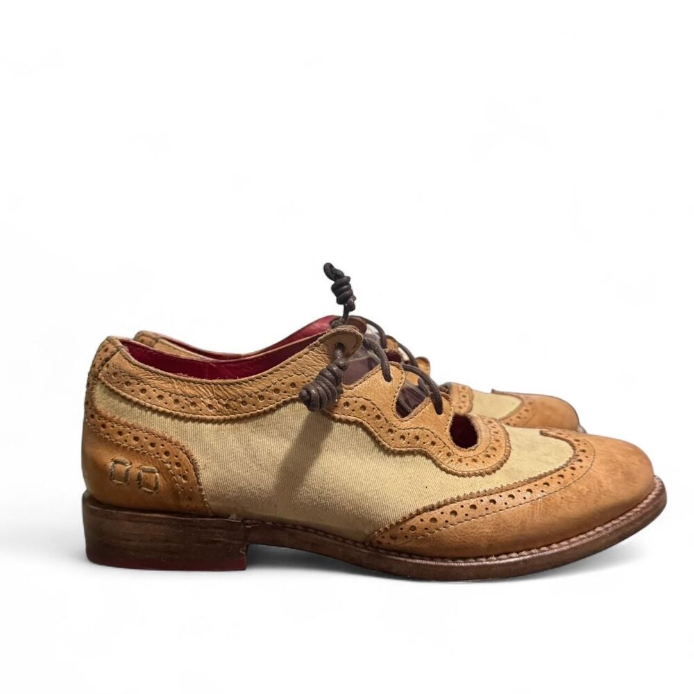 Bed-stu Women's Tan and Brown Brogues